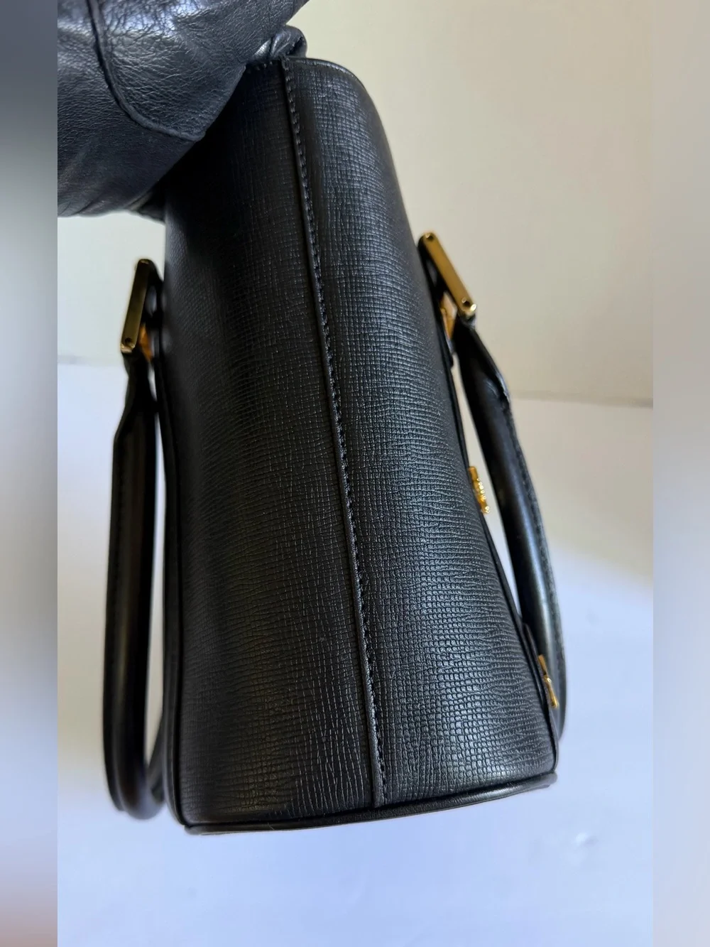 MCM Black Bucket Leather